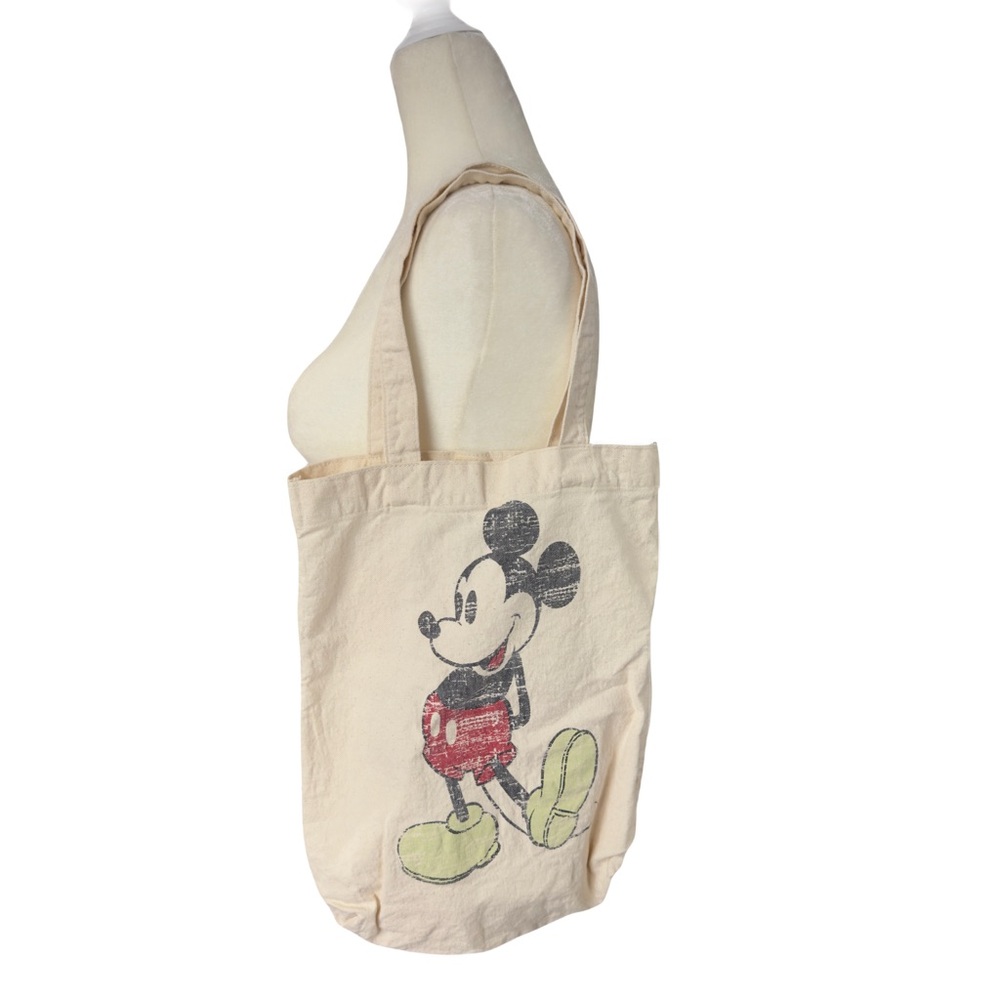 Mickey Mouse Disney Store canvas shopping tote bag - Picture 2 of 11